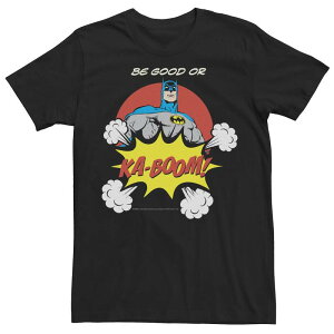 �A�j���L�����N�^�[ ���f�B�[�X �g�b�v�X T�V���c Licensed Character Men's DComics Batman Ka-Boom Pop Artext Poster Tee Black �u���b�N