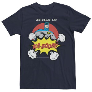 �A�j���L�����N�^�[ ���f�B�[�X �g�b�v�X T�V���c Licensed Character Men's DComics Batman Ka-Boom Pop Artext Poster Tee Navy �l�C�r�[