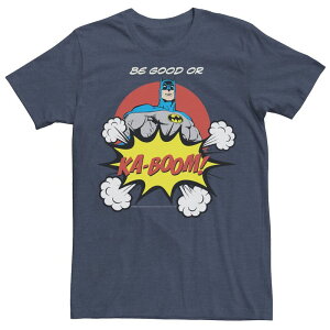 �A�j���L�����N�^�[ ���f�B�[�X �g�b�v�X T�V���c Licensed Character Men's DComics Batman Ka-Boom Pop Artext Poster Tee Navy Heather �w�U�[
