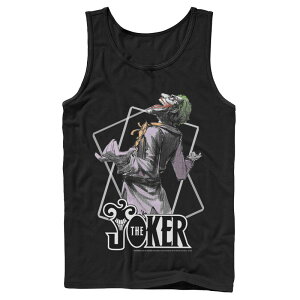 �A�j���L�����N�^�[ ���f�B�[�X �g�b�v�X T�V���c Licensed Character Men's DComics The Joker Card Outline Tank Top Black �u���b�N