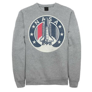 �A�j���L�����N�^�[ ���f�B�[�X �g�b�v�X T�V���c �X�E�F�b�g Licensed Character Men's NASA Rocket Launch Star Circle Sweatshirt Athletic Heather �w�U�[