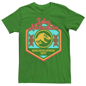 �A�j���L�����N�^�[ ���f�B�[�X �g�b�v�X T�V���c Licensed Character Men's Jurassic World Isla Nebular Gene Dept. Badge Tee Kelly