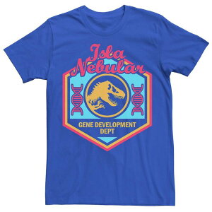 �A�j���L�����N�^�[ ���f�B�[�X �g�b�v�X T�V���c Licensed Character Men's Jurassic World Isla Nebular Gene Dept. Badge Tee Royal