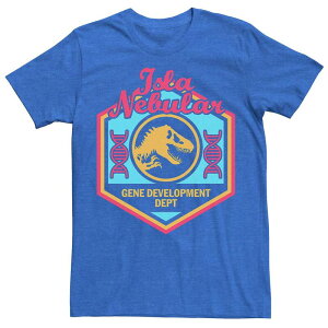 �A�j���L�����N�^�[ ���f�B�[�X �g�b�v�X T�V���c Licensed Character Men's Jurassic World Isla Nebular Gene Dept. Badge Tee Royal Heather �w�U�[