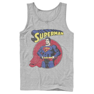 �A�j���L�����N�^�[ ���f�B�[�X �g�b�v�X T�V���c ���B���e�[�W ���S Licensed Character Men's DComicsuperman Vintage Circle Portrait Logo Tank Top Athletic Heather �w�U�[