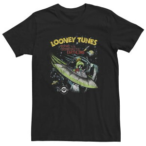 �A�j���L�����N�^�[ ���f�B�[�X �g�b�v�X T�V���c �g�[�� Licensed Character Big & Tallooney Tunes Marvin The Martian Prepare To Be Disintegrated Tee Black �u���b�N