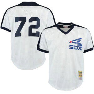 �A���u�����f�b�h ���f�B�[�X �g�b�v�X T�V���c ���b�V�� �W���[�W�[ Unbranded Men's Mitchell & Ness Carlton Fisk White Chicago White Sox Cooperstown Mesh Batting Practice Jersey Sox White �z���C�g