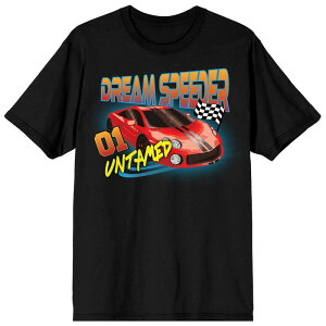 �A�j���L�����N�^�[ ���f�B�[�X �g�b�v�X T�V���c Licensed Character Men's Car Fanatic Red Car Tee Black �u���b�N