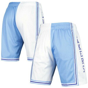 �~�b�`�F��&�l�X ���f�B�[�X �{�g���X �n�[�t�p���c�E�V���[�c �V���[�g�p���c Men's Mitchell & Ness Powder Blue/White Los Angeles Lakers Hardwood Classics 1996 Split Swingman Shorts Lak Light �z���C�g