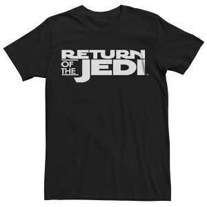 �A�j���L�����N�^�[ ���f�B�[�X �g�b�v�X T�V���c Licensed Character Men'star Wars The Return Of The Jedi Typography Tee Black �u���b�N