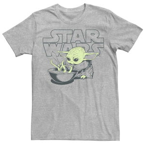�A�j���L�����N�^�[ ���f�B�[�X �g�b�v�X T�V���c Licensed Character Men'star Wars The Mandalorioan Floating Dinner Grogu Poster Tee Athletic Heather �w�U�[