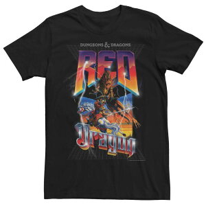�A�j���L�����N�^�[ ���f�B�[�X �g�b�v�X T�V���c �O���t�B�b�N Licensed Character Men's Dungeons & Dragons Redragon Battle Cover Graphic Tee Black �u���b�N