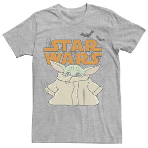 �A�j���L�����N�^�[ ���f�B�[�X �g�b�v�X T�V���c ���S �O���t�B�b�N Licensed Character Men'star Wars The Mandalorian Halloween Grogu Scared Logo Graphic Tee Athletic Heather �w�U�[