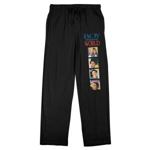 �A�j���L�����N�^�[ ���f�B�[�X �A���_�[�E�F�A �i�C�g�E�F�A �p���c Licensed Character Men's Boy Meets World Character Portraits Pajama Pants Black �u���b�N