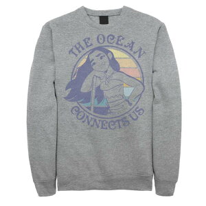 �f�B�Y�j�[ ���f�B�[�X �g�b�v�X T�V���c �t���[�X Disney's Moana Men's The Ocean Connects Usunset Fleece Athletic Heather �w�U�[