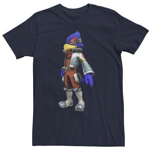 �A�j���L�����N�^�[ ���f�B�[�X �g�b�v�X T�V���c Licensed Character Men's Nintendo Star Fox Falco Portraitee Navy �l�C�r�[