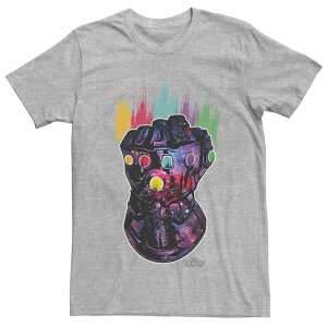 �}�[�x�� ���f�B�[�X �g�b�v�X T�V���c �O���t�B�b�N Men's Marvel Infinity War Galaxy Paint Gauntlet Graphic Tee Athletic Heather �w�U�[
