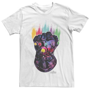 �}�[�x�� ���f�B�[�X �g�b�v�X T�V���c �O���t�B�b�N Men's Marvel Infinity War Galaxy Paint Gauntlet Graphic Tee White �z���C�g