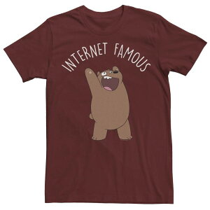 �A�j���L�����N�^�[ ���f�B�[�X �g�b�v�X T�V���c Licensed Character Men's Cartoonetwork We Bare Bears Internet Famous Tee Cardinal