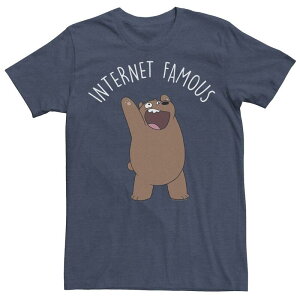 �A�j���L�����N�^�[ ���f�B�[�X �g�b�v�X T�V���c Licensed Character Men's Cartoonetwork We Bare Bears Internet Famous Tee Navy Heather �w�U�[