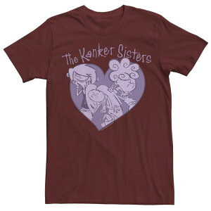 �A�j���L�����N�^�[ ���f�B�[�X �g�b�v�X T�V���c Licensed Character Men's Cartoonetwork Edd & Eddy The Kanker Sisters Purple Hue Heart Portraitee Cardinal �p�[�v��