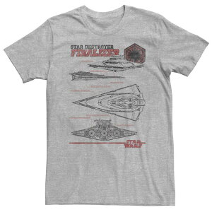 �X�^�[ �E�H�[�Y ���f�B�[�X �g�b�v�X T�V���c Men'star Warstar Destroyer Finalizer Schematics Tee Athletic Heather �w�U�[