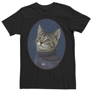 �A�j���L�����N�^�[ ���f�B�[�X �g�b�v�X T�V���c Licensed Character Men'star Trek Wesley Cat Formation Tee Black �u���b�N