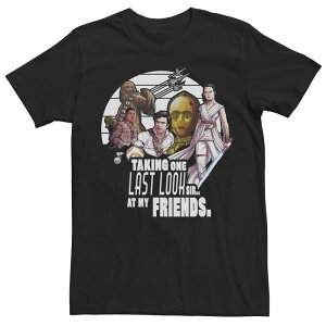 �X�^�[ �E�H�[�Y ���f�B�[�X �g�b�v�X T�V���c Men'star Wars: The Rise Of Skywalker Group Shot One Last Look Tee Black �u���b�N
