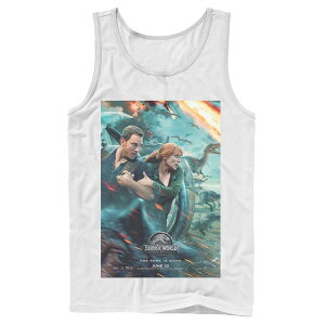 �A�j���L�����N�^�[ ���f�B�[�X �g�b�v�X T�V���c Licensed Character Men's Jurassic World Twowen Claire Movie Poster Tank Top White �z���C�g
