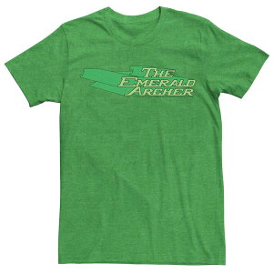 �A�j���L�����N�^�[ ���f�B�[�X �g�b�v�X T�V���c Licensed Character Men's DComics Themerald Archer Text Poster Tee Kelly Heather �w�U�[