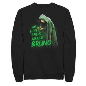 �f�B�Y�j�[ ���f�B�[�X �g�b�v�X T�V���c �X�E�F�b�g Disney's Encanto Men's We Don'talk About Bruno Sweatshirt Black �u���b�N