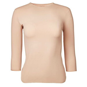 �����C ���f�B�[�X �g�b�v�X T�V���c MeMoi Women's Bonded 3/4 Sleeve Top Beige �x�[�W��