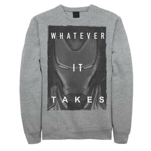 �}�[�x�� ���f�B�[�X �g�b�v�X T�V���c �X�E�F�b�g Men's Marvel Avengers Endgame Iron Man Dark Poster Sweatshirt Athletic Heather �w�U�[