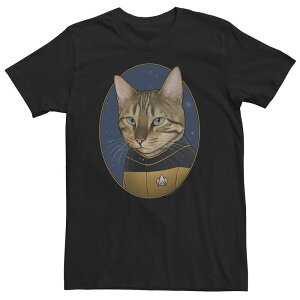 �A�j���L�����N�^�[ ���f�B�[�X �g�b�v�X T�V���c Licensed Character Men'star Trek Yar Cat Formation Tee Black �u���b�N