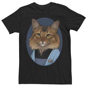 �A�j���L�����N�^�[ ���f�B�[�X �g�b�v�X T�V���c Licensed Character Men'star Trek Crusher Cat Formation Tee Black �u���b�N