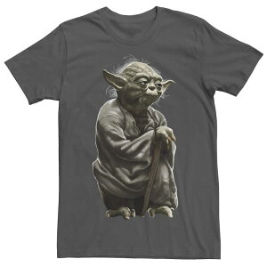 �X�^�[ �E�H�[�Y ���f�B�[�X �g�b�v�X T�V���c Men'star Wars Yoda The Wise One Dreamy Airbrush Artee Charcoal �`���R�[��
