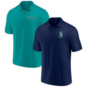 �A���u�����f�b�h ���f�B�[�X �g�b�v�X T�V���c �|���V���c ���S Unbranded Men's Fanatics Branded Navy/Aqua Seattle Mariners Dueling Logos Polo Combo Set Mns Navy �l�C�r�[