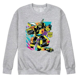 �A�j���L�����N�^�[ ���f�B�[�X �g�b�v�X T�V���c �X�E�F�b�g �t���[�X Licensed Character Men's Transformers Bumblebee Fleece Sweatshirt Heather Gray �O���[