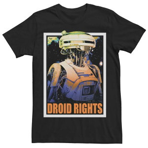 �X�^�[ �E�H�[�Y ���f�B�[�X �g�b�v�X T�V���c Men'star Wars Han Solo Movie L3-37 Droid Rights Tee Black �u���b�N