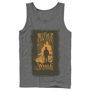 �A�j���L�����N�^�[ ���f�B�[�X �g�b�v�X T�V���c Licensed Character Men's Harry Potter Neither Can Live While The Other Survives Quote Tank Top Charcoal �`���R�[��