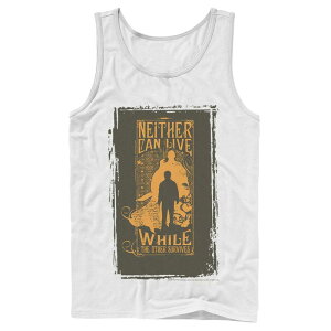 �A�j���L�����N�^�[ ���f�B�[�X �g�b�v�X T�V���c Licensed Character Men's Harry Potter Neither Can Live While The Other Survives Quote Tank Top White �z���C�g