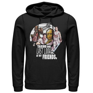 �X�^�[ �E�H�[�Y ���f�B�[�X �g�b�v�X T�V���c �p�[�J�[ Men'star Wars: The Rise Of Skywalker Group Shot One Last Look Hoodie Black �u���b�N