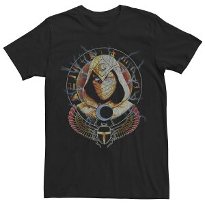 �A�j���L�����N�^�[ ���f�B�[�X �g�b�v�X T�V���c Licensed Character Men's Marvel Moon Knight Scarab Moon Headshotee Black �u���b�N