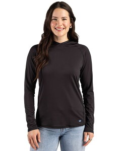 �J�b�^�[�A���h�o�b�N ���f�B�[�X �A�E�^�[ �j�b�g�E�Z�[�^�[ Cutter & Buck Prospect Epiconfidence Recycled Womens Hooded Pullover Black �u���b�N