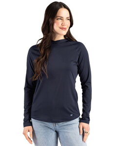 �J�b�^�[�A���h�o�b�N ���f�B�[�X �A�E�^�[ �j�b�g�E�Z�[�^�[ Cutter & Buck Prospect Epiconfidence Recycled Womens Hooded Pullover Navy Blue �l�C�r�[