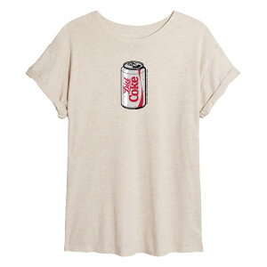 �A�j���L�����N�^�[ ���f�B�[�X �g�b�v�X T�V���c Licensed Character Juniors' Diet Coke Can Oversized Tee Beige �x�[�W��