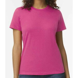 �M���_�� ���f�B�[�X �g�b�v�X T�V���c Gildan Womens/Ladiesoft Midweight-Shirt Heliconia