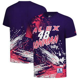 �X�^�[�^�[ ���f�B�[�X �g�b�v�X T�V���c �_�E�� Men'starter Purple Alex Bowman Touchdown Extreme T-Shirt Nas Purple �p�[�v��