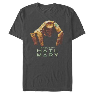 �A�j���L�����N�^�[ ���f�B�[�X �g�b�v�X T�V���c �O���t�B�b�N Licensed Character Men's Project Hail Mary Rocky Poster Graphic Tee Charcoal �`���R�[��