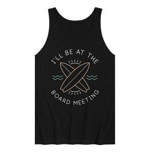 �A�j���L�����N�^�[ ���f�B�[�X �g�b�v�X T�V���c �O���t�B�b�N Licensed Character Men's I'll Be Athe Board Meeting Surfboard Graphic Tank Top Black �u���b�N